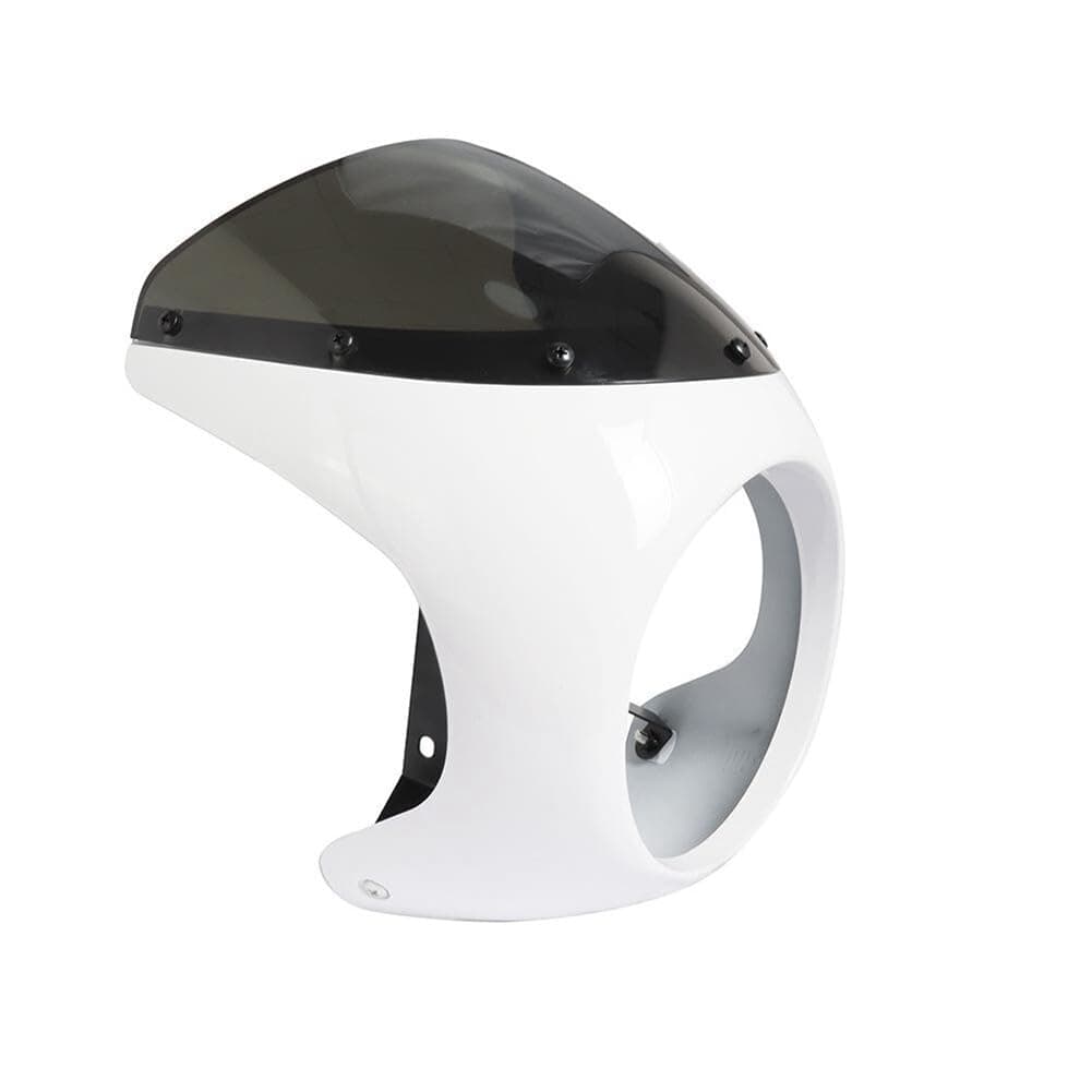 ikasus Motorcycle Front Headlight Fairing Cowl Cover Windshield Windscreen Wind Deflector Headlamp Mask Visor Guard Compatible with Honda Cafe Racer SportsterTouring 7Inch Headlamp Type 8