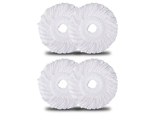 Spin Mop Rene Replacement Microfibre Refill Heads, Reusable Heads (Pack of 4 Refills)
