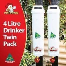 Dine a Chook 3.5 Litre Chicken Drinker Twin Pack