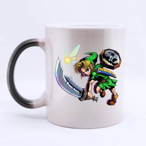 Anime Link Slash Customized Personalized Coffee Mug Novel Gift Mugs Color Change Ceramic Cup Water Office Home Cups 11 OZ Two Sides