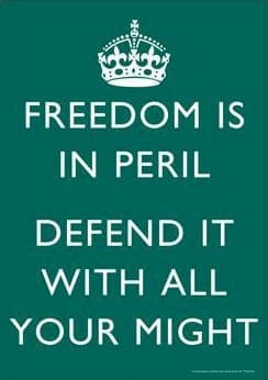 Freedom is in Peril - Defend it with all your Might Poster - Giant Size: 100 x 70 cm (40 x 27 inches)