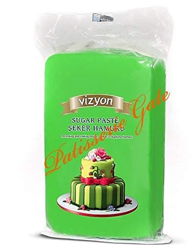 Sugar Paste Ready to Roll Icing Dough Suitable for Cake Decoration 0.5kg (Green)