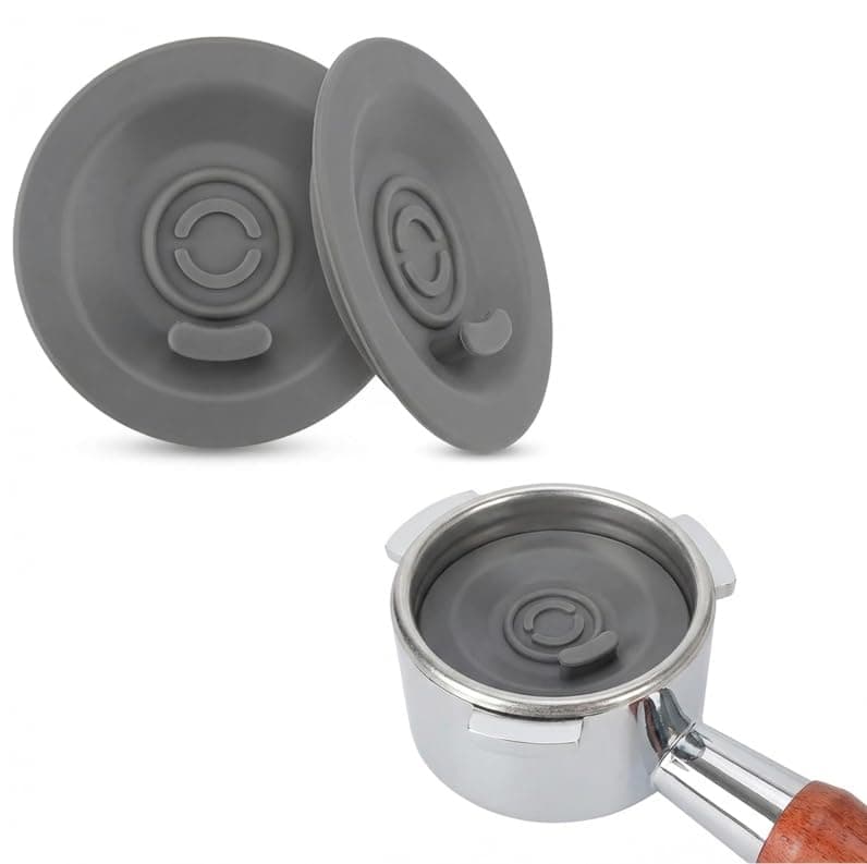 2 Pcs Sage Cleaning Tablets Espresso Backflush Cleaning Disc, 54mm Silicone Coffee Machine Handle Cleaning Pad, Grey Food Grade Backwash Filter Compatible with Breville Sage Barista Espresso Makers