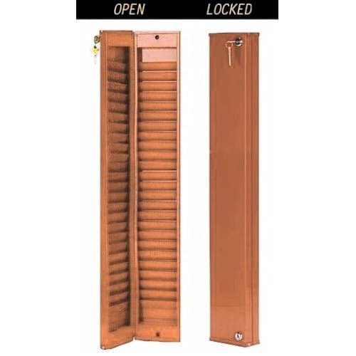 VICS Model Custom50 Locking Swipe ID Card Rack, 50 Pocket-Orange