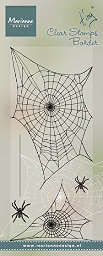Marianne Design MDTC0841 Tiny's Borders: Spider Web Clear Stamp Set, Synthetic Material, 18.5 x 7.8 x 0.3 cm