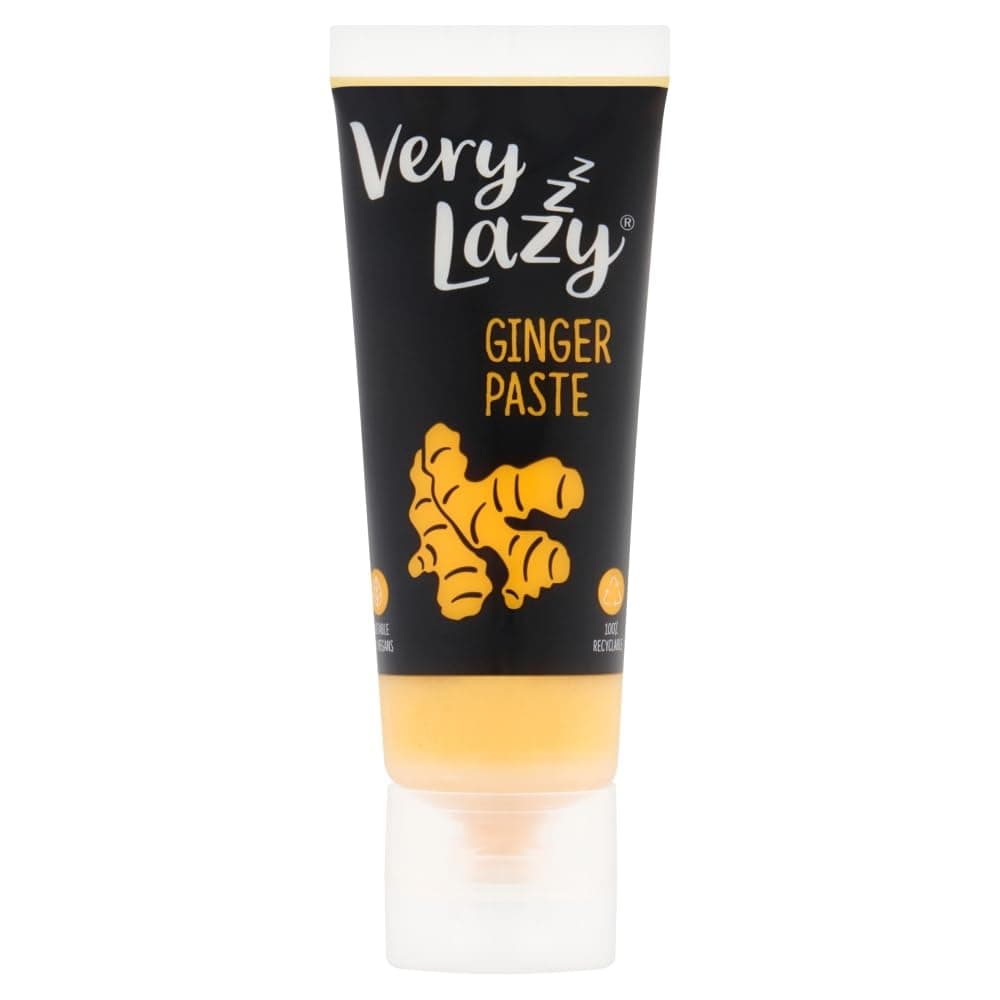 Very Lazy Ginger Paste 75g Tube – Premium Ginger Paste in a Tube – Ready to Use Root Ginger for Home Cooking, Sauce, Pasta & Marinades – Ginger for Tea