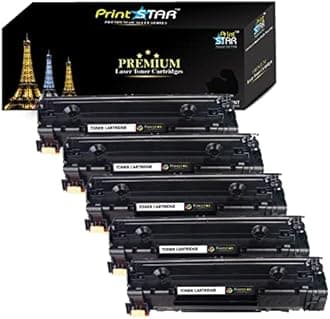 Print Star Canon 3010 Compatible Black Laser Toner Cartridge for Canon MF3010 Monochrome Multi-Function Laser Printer | Smooth Printing | Sharp Text Output (Pack of 5)