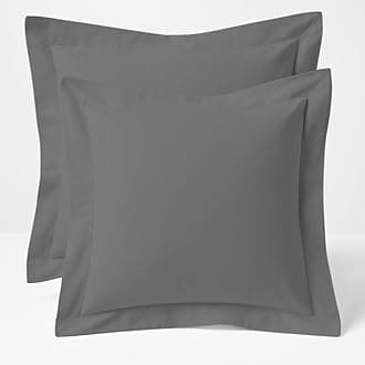 Comfort Beddings Export Quality 600 Thread Count 100% Egyptian Cotton Continental Pillow Cases Pack Of 2 - Dark Grey (Continental/Square Size 65 x 65 CM)