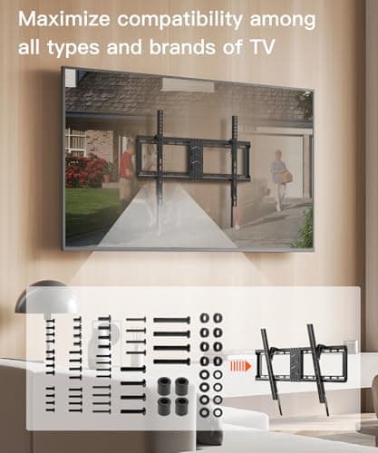 Universal TV Mounting Hardware Screw Kit Set with Box - M4 M5 M6 M8 Screws and Washers Spacers, Replacement Screws for TV VESA Mounting Fits Most TV/Monitor up to 80 inch