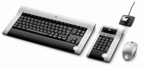 Logitech diNovo Wireless Media Desktop Keyboard, Numeric Pad & Optical Mouse Kit (Black/Silver)