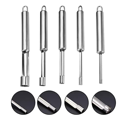 6 Pack Stainless Steel Kitchen Corer Tool Fruit and Vegetable Corer Set for Cherry Pitter strawberry Jalapeno Corer Tomato Vegetable Corer Tool