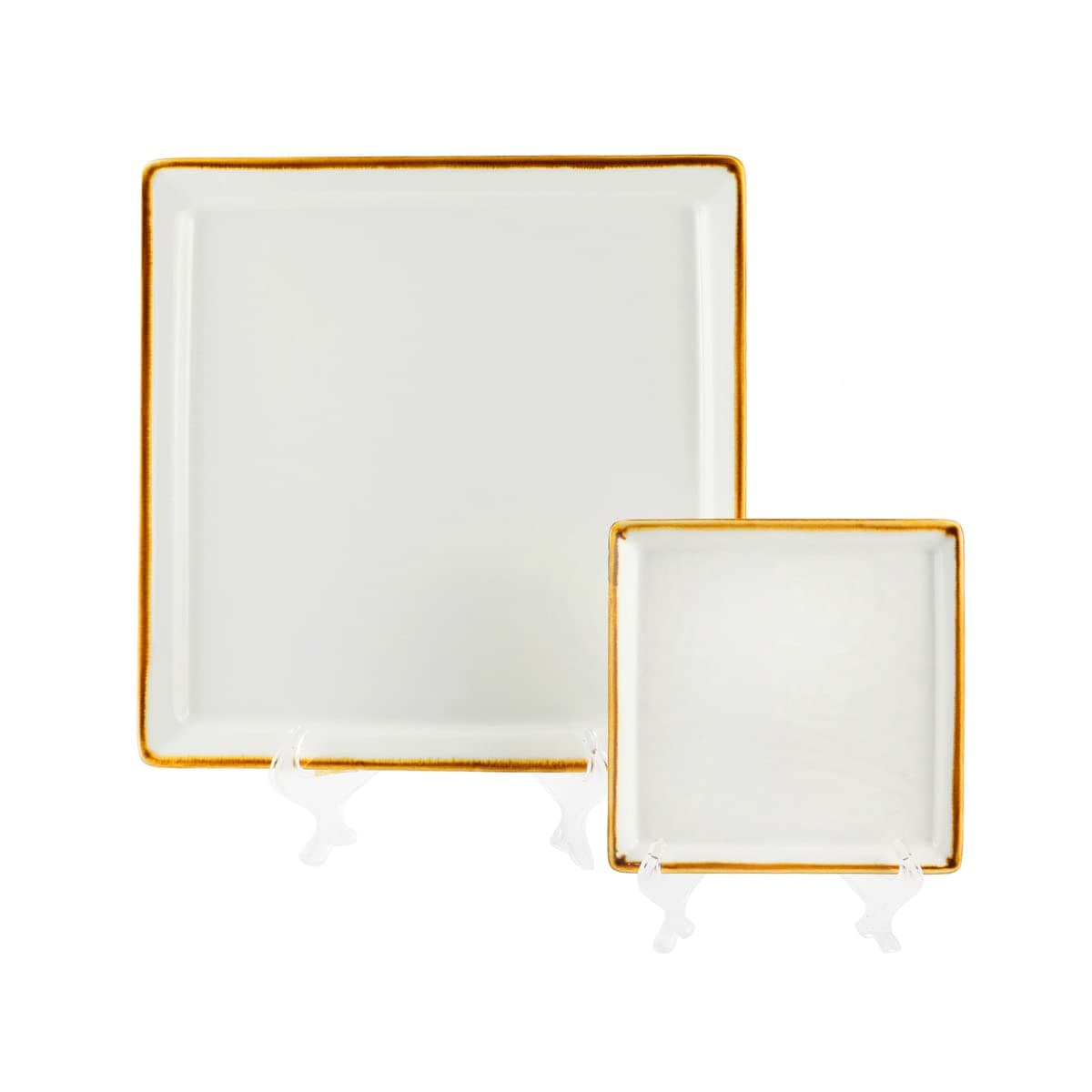 Mocha Porcelain Square Plate, 14 Cm Size