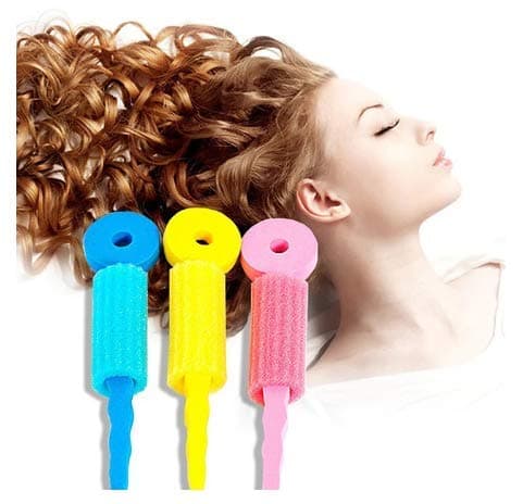 12 Pieces Soft Sponge Foam Hair Styling Rollers Tool - Soft Sleep Sponge Foam Hair Curl Tool Flexible Soft pillow hair care DIY styling set DIY Sponge Hair Styling Rollers Tools,Soft Hair Rollers