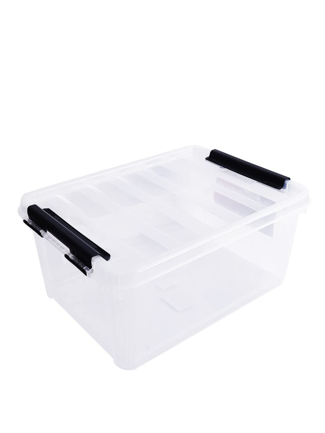 Lock & Lock Inplus Easy Clip Storage Box, 15 litres, Transparent, Plastic
