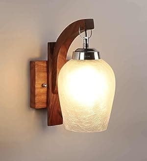 Lyse Decor Glass Decorative Wall Hanging Light for Living Room, Wall Lamp Sconce for Home Decoration (Brown)