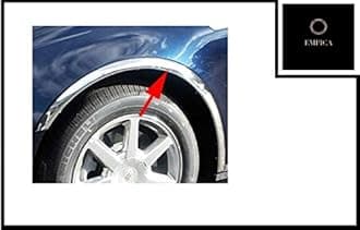 Empica Stainless Steel Wheel Arch Garnish Chrome Fender Lining Trim Moulding Strip Compatible With Maruti Suzuki Alto 800 (Set of 4,Silver)