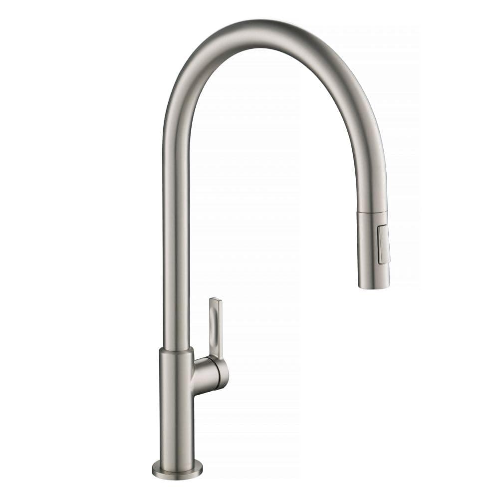 Oletto High-Arc Tall Single Handle Pull-Down Kitchen Faucet in Spot Free Stainless Steel, Height 20 3/8 inch, KPF-2821SFS