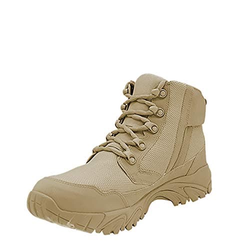 6" Tan Waterproof Zip Up Work Boots Model: MFM100-ZS