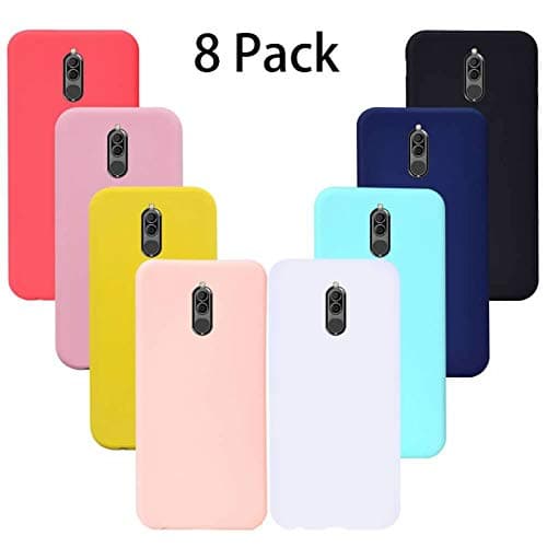 [8 Pack] Huawei Mate 10 lite Case, Anti-Drop Soft Silicone Gel Rubber Bumper Phone Case Shell Shockproof Case Cover for…