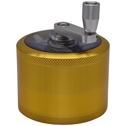 Uncle Buds Herb Spice Mill Grinder With Handle And 4 Layers Gold (L)