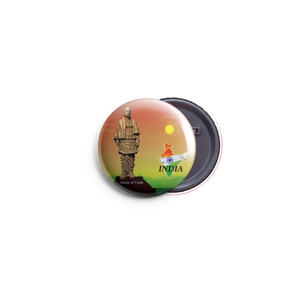 AVI 58mm Regular Size Metal Fridge Magnet Multicolor Statue of Unity Vallabhbhai Patel Gujarat MR8002391