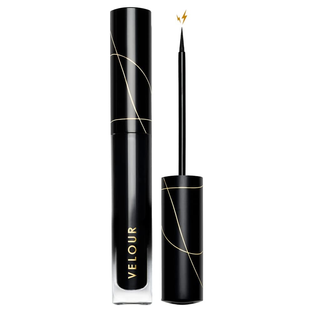 Velour Magnetic Lash & Go Eyeliner - Fine Tip Liquid Magnetic Eyeliner + Lash Glue Hybrid for Magnetic Eyelashes & False Lashes - 2-in-1 Self Adhesive Eyeliner for Magnetic Lashes - 3.5 ml (Black)
