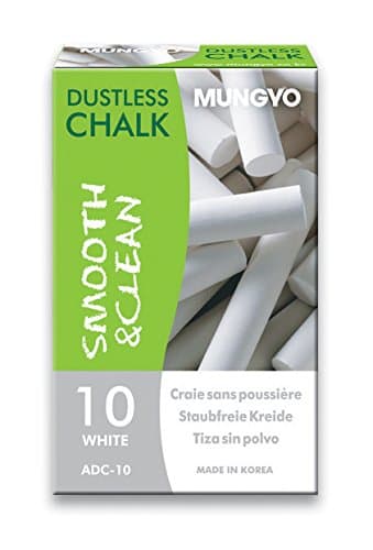 Mungyo Dustless Chalk - White - 10x10 set (100 chalks total)