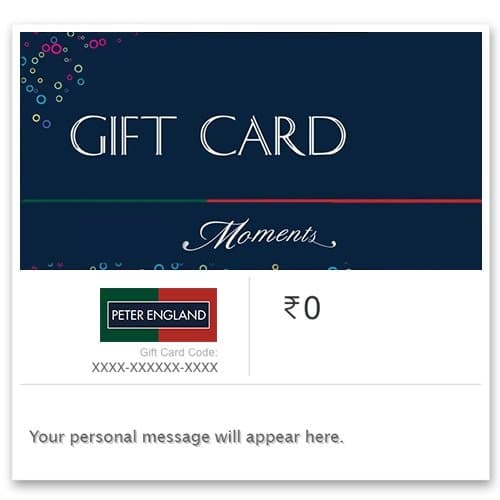 Peter England| E-Gift Card | Instant Delivery | Valid for in-store purchases| 1 year validity