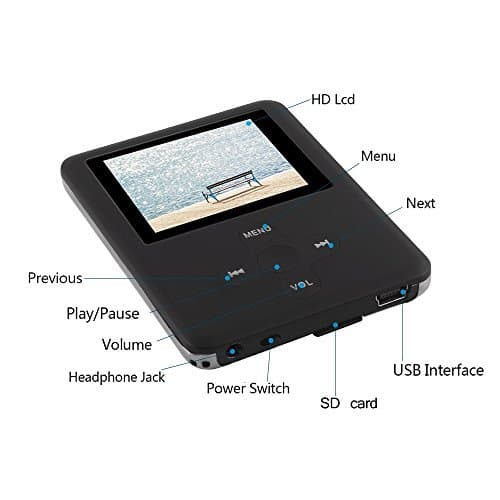 MP3/MP4 Player, Including a 16GB Micro SD Card -(Black)