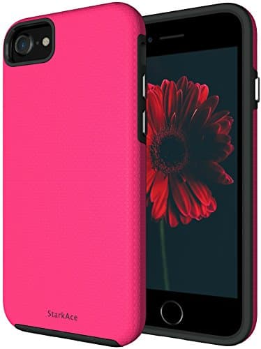 StarkAce iPhone 8 Case, iPhone 7 case, Protective Slim Fit for Apple 7 8 Cell Phones - Thin Lightweight Matte Smart Phone Cover - ShockProof TPU Scratch Resistant Shell Cases for Dual Layer Protection