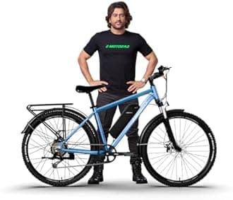 EMotorad T-Rex Pro MTB E-Bike | Dynamic Handlebar with Integrated Display, Front Lights and Indicators | 13Ah Removable Battery | Aluminium Alloy Frame (Ocean Blue, 29" Inches)