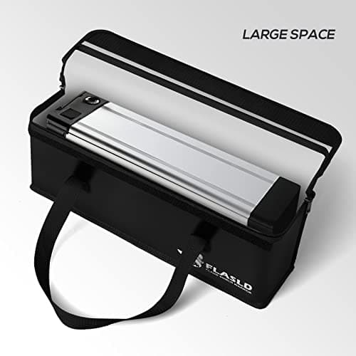 Lipo Battery Safe Bag Explosionproof - Large Capacity Fireproof Bag for Ebike Battery Charging and Storage (19.3 x 4.3 x 7in)