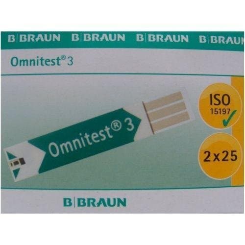 Omnitest 3 Blood Glucose Test Strips x 50
