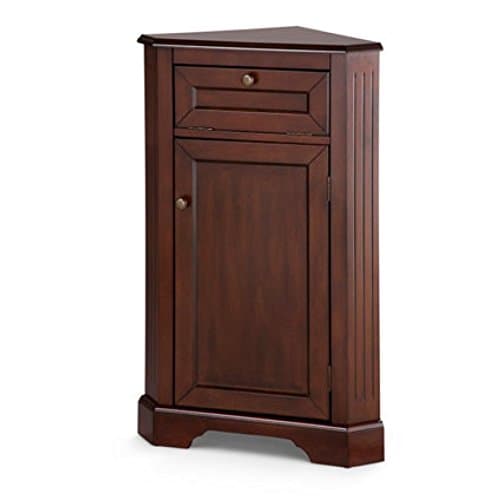 Weatherby Bathroom Corner Storage Cabinet (Walnut)