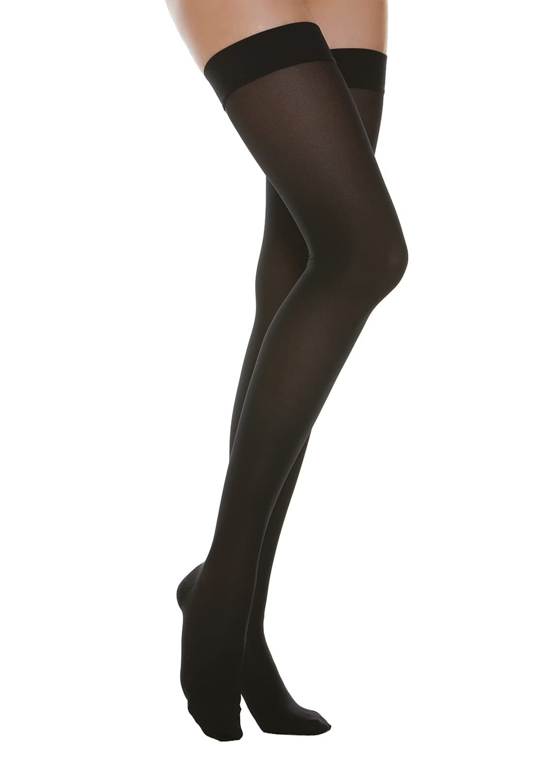 Relaxsan Basic 970 (Black 3/L) - 280 denier firm support hold up stockings 22-27 mmHg