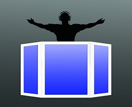 DJ Facade/DJ Booth by Dragon Frontboards: Naga 3 Panel/White Frame