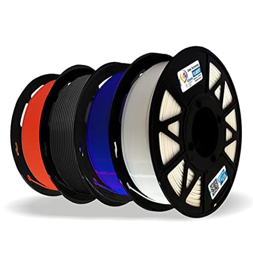 3IDEA 3D Printer PLA Filament 1.75mm, LABISTS 3D Printing PLA Filament Bundle 1kg/2.2lb in Total, 0.25KG/Spool 4 Colors (White, Red, Black, Blue)
