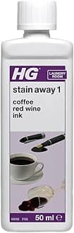 HG Stain Away 1 Fabric Stain Remover, Ink Stain Remover & Red Wine, Tea & Coffee Stain Removal Liquid, Pre Treatment Spot Stain Remover for Fruit Juice, Chocolate & Sweat Marks on Clothes - 50ml