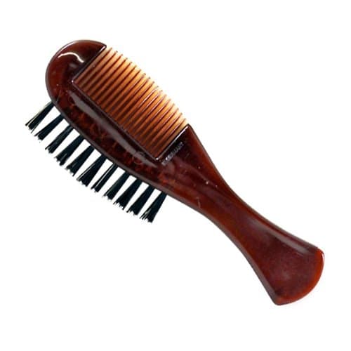 GOLDDACHS Beard Comb and Brush, Rhodoit, 11cm