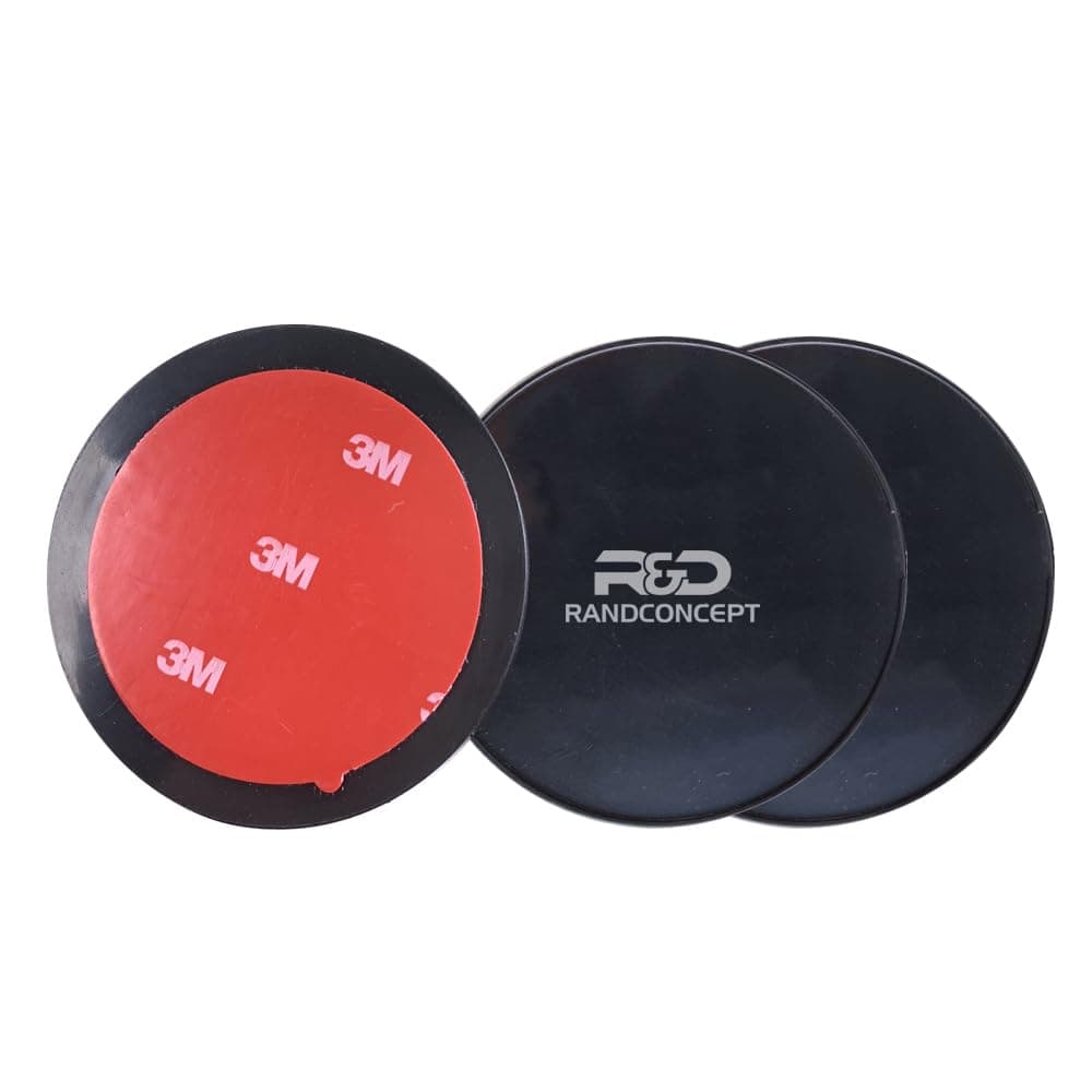 Randconcept - 70mm Adhesive Dashboard Pad Mounting Disk with Adhesive for Suction Cup Phone Mount & Compatible for Garmin GPS Suction Mount | 3.74" Wide Diameter 3 Pcs