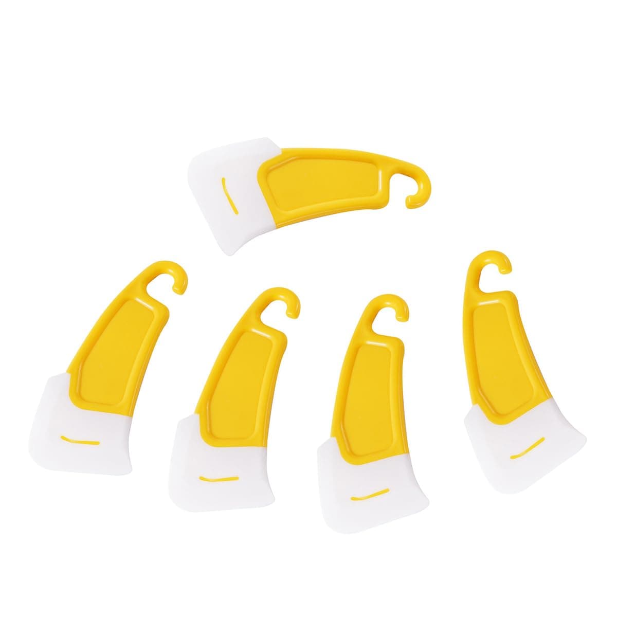 Silicone Pan Scraper Dish Cleaning Spatula Pan and Bowl Scraper Set Bowl Scraper Dish Scraper Non Stick Kitchen Scraper Pan Rubber Cleaning Spatula Pot Cleaning Tool Set of 5