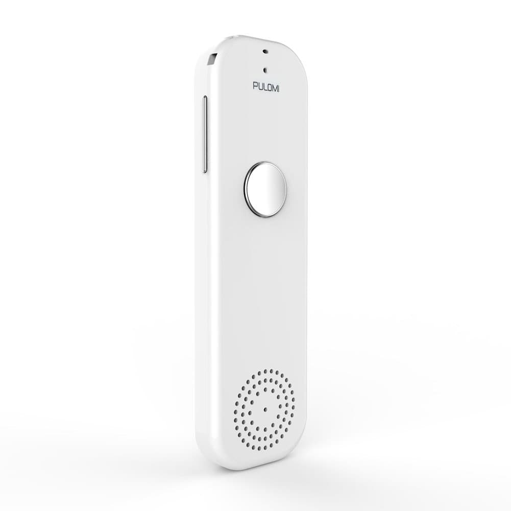 PULOMI Easy Trans Smart Language Translator Device Electronic Pocket Voice Bluetooth 52 Languages for Learning Travel Shopping Business Fit for Apple iPhone Android White