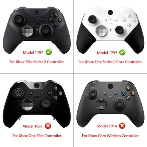 eXtremeRate Full Set Shell & Buttons for Xbox One Elite Series 2 Controller (Model 1797), Face Shell for Elite Series 2 Core Controller, Back Shell, Full Set Buttons "Clear Purple"