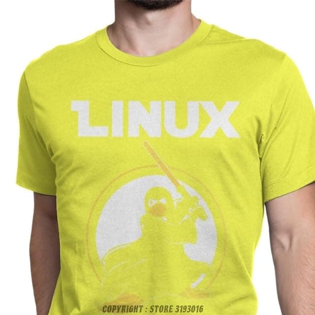 GenericShirts - Cool T Shirts Linux May The Source Be With You T-Shirt Men Penguin ProgRAMsmer Developer ProgRAMsming Coding Nerd T Shirt Harajukus (Yellow XL)