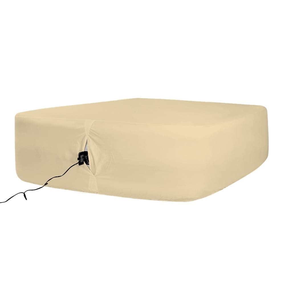 Bedecor Air Bed Sheets for Mattress Cover Removable Bed and Elastic Band Super Soft and Breathable & Deep up to 21" Beige Queen