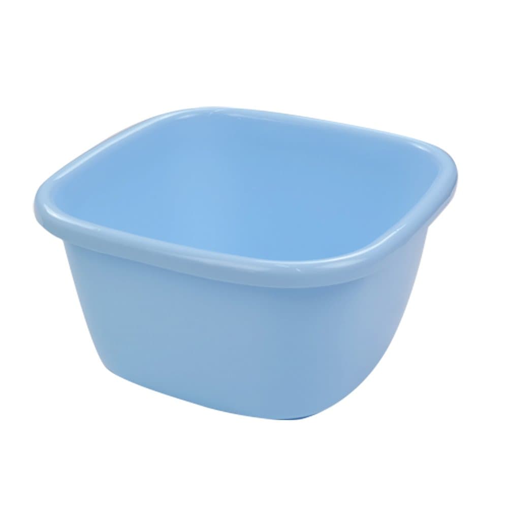 18 Quart Plastic Dish Pan, Square Wash Basin, Blue, 2 Pack