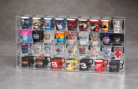 Shot Glass Display Wall Mountable