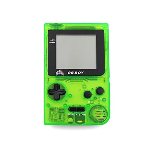 Gamebound GB Boy Pocket Gameboy Handheld Game Console 2.45" Black&White Screen Clear Green