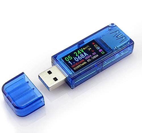 AT34 USB 3.0 Tester,USB Power Meter 30V 4A USB Voltage Tester Multimeter Digital Multimeter Current Tester Voltmeter Ammeter IPS Color Display Capacity Power USB Charger Tester