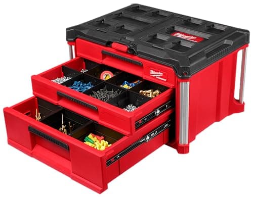 Milwaukee Packout 3-Drawer Multi-Deep Tool Organizer Box - 48-22-8447